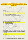 NURSING  HESI EXIT TEST BANK EXAM QUESTIONS AND ANSWERS BEST GRADED A+ GUARANTEED SUCCESS LATEST UPDATE 2025