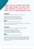 HESI&colon; NUR 101&sol; NUR101 &lpar;NEW 2025&sol; 2026 Update&rpar; Health Assessment Exam Prep&vert; Questions & Answers&vert; Grade A&vert; 100&percnt; Correct &lpar;Verified Solutions&rpar;- Fortis