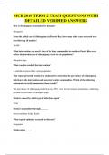 MCB 2010 TERM 2 EXAM QUESTIONS WITH DETAILED VERIFIED ANSWERS