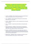 Louisiana Landscape Horticulture A-M  PRACTICE TEST 2025&sol;2026 ACCURATE  QUESTIONS AND VERIFIED CORRECT SOLUTIONS  WITH RATIONALES &vert;&vert; 100&percnt; GUARANTEED PASS  <RECENT VERSION> 