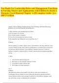 Test Bank for Leadership Roles and Management Functions in Nursing&colon; Theory and Application 11th Edition by by Carol J&period; Huston&sol;&sol;All Chapters&sol;&sol;Complete Guide A&plus;