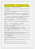 CGS1100 MODULE 1 SAM&period;CENGAGE EXAM WITH ALL CORRECT & VERIFIED ANSWERS 