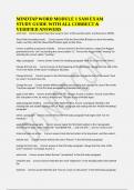 MINDTAP WORD MODULE 1 SAM EXAM STUDY GUIDE WITH ALL CORRECT & VERIFIED ANSWERS 