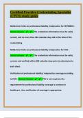 Certified Provider Credentialing Specialist  &lpar;CPCS&rpar; study guide Questions With Expert Answers