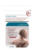 Test Bank Complete&lowbar; Advanced Health Assessment and Diagnostic Reasoning 5th Edition&comma; &lpar;2024&rpar; By Jacqueline Rhoads and Sandra Wiggins Petersen All Chapters 1-18&vert; Verified Answers With Rationale