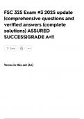 FSC 325 Exam &num;3 2025 update &vert;comprehensive questions and verified answers &lpar;complete solutions&rpar; ASSURED SUCCESS&vert;GRADE A&plus;&excl;&excl;