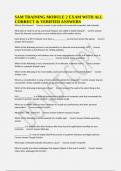 SAM TRAINING MODULE 2 EXAM WITH ALL CORRECT & VERIFIED ANSWERS 