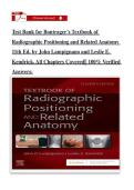 Test Bank for Bontrager&rsquo;s Textbook of Radiographic Positioning and Related Anatomy 11th Ed&period; by John Lampignano and Leslie E&period; Kendrick&period; All Chapters Covered&vert;&vert; 100&percnt; Verified Answers