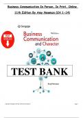 Test Bank for Business Communication In Person&comma; In Print&comma; Online 11th Edition by Amy Newman &lpar;CH 1-14&rpar;