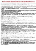 Kansas Girls State Bar Exam with Verified Answers
