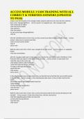 ACCESS MODULE 3 SAM TRAINING WITH ALL CORRECT & VERIFIED ANSWERS &lpar;UPDATED TO PASS&rpar;