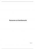 Samenvatting -  Personen en familierecht &lpar;1100RECPFR&rpar;