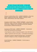 SCRN EXAM REVIEW&colon; STROKE CERTIFIED REGISTERED NURSE&comma; 2025&sol;2026 WITH CORRECT&sol;ACCURATE ANSWERS