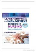 Test Bank For Leadership Roles and Management Functions in Nursing Theory and Application 11th Edition By Bessie L&period; Marquis&comma; Carol Jorgensen Huston