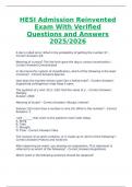  HESI Admission Exam &ndash; Reinvented Version with Verified Questions and Answers &ndash; 2025&sol;2026 Edition