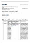WGU Community Health Field Experience Time Log revised &vert; 2025 Update with complete solutions&period;