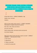 REVIEW EXAM&colon; SSM &lpar;SCRN&rpar; STROKE CERTIFIED REGISTERED NURSE&comma; 2025&sol;2026 WITH CORRECT&sol;ACCURATE ANSWERS