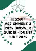 IEG2601 Assignment 2 2025 &lpar;Answer Guide&rpar; - Due 17 June 2025