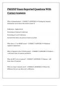 PMHNP Exam Reported Questions With Correct Answers