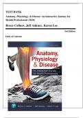 Test Bank for Anatomy&comma; Physiology&comma; & Disease&colon; An Interactive Journey for Health Professionals&comma; 3rd Edition &lpar;2020&rpar; &ndash; Colbert&comma; Ankney&comma; Lee&vert;&vert; Complete Guide A&plus;&period;