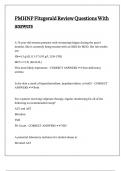 PMHNP Fitzgerald Review Questions With answers&period;