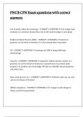 PNCB CPN Exam questions with correct answers