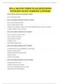 SPAA 344 END TERM EXAM QUESTIONS WITH DETAILED VERIFIED ANSWERS