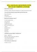 SPAA 344 EXAM 4 QUESTIONS WITH DETAILED VERIFIED ANSWERS
