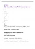 FNDH 620 Exam 3 Questions With Correct Answers