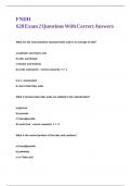 FNDH 620 Exam 2 Questions With Correct Answers