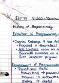 D278 Review Notes Evolution of Programming & Key Concepts NOTES THAT WILL HELP YOU PASS 2025-2026 UPDATE Western Governors University
