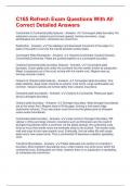 C165 Refresh Exam Questions With All Correct Detailed Answers