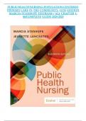 Test Bank Complete&lowbar; Public Health Nursing&colon; Population-Centered Health Care In The Community 11th Edition&comma; &lpar;2024&rpar; By Marcia Stanhope & Jeanette Lancaster&vert; All Chapter 1-20&vert; Latest Version With Well Detailed And Verified Answers&vert; Grade A&plus;