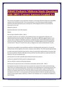 NR602 Pediatric Midterm Study Questions with 100- Correct Answers Graded A&plus;&period;
