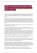 NURS 242 Final Exam Questions With 100- Correct Answers Latest Versions 2025 Graded A&plus; 