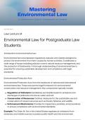 Environmental Law for Postgraduate Law Students&colon; Best for Exam and Interview Success