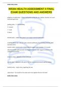 NR304 HEALTH ASSESSMENT II FINAL EXAM QUESTIONS AND ANSWERS