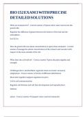 BIO 152 EXAM 3 WITH PRECISE DETAILED SOLUTIONS 