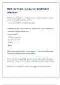 BIO 152 Exam 1 with accurate detailed solutions