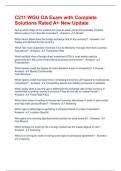 C211 WGU OA Exam with Complete Solutions Rated A&plus; New Update