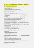 SAM EXAM MODULE 12 WITH ALL CORRECT & VERIFIED ANSWERS