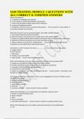 SAM TRAINING MODULE 2 QUESTIONS WITH ALL CORRECT & VERIFIED ANSWERS 