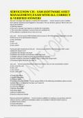 SERVICENOW CIS - SAM &lpar;SOFTWARE ASSET MANAGEMENT&rpar; EXAM WITH ALL CORRECT & VERIFIED ANSWERS 