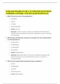 NURS 8024 PHARM EXAM 1 85 UPDATED QUESTIONS&comma; VERIFIED ANSWERS&comma; AND DETAILED RATIONALE