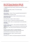 OA C157 Exam Questions With All Correct Detailed Answers A&plus; Pass