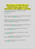 BICSI Practice Test-RETAKE Exam  UPDATED Study Guide ACTUAL  QUESTIONS AND CORRECT ANSWERS