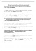 FCS EXIT EXAM PART 1 QUESTIONS AND ANSWERS