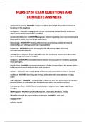 NURS 3720 EXAM QUESTIONS AND COMPLETE ANSWERS 