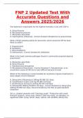 FNP 2 Updated Test &ndash; Accurate Questions and Answers &ndash; 2025&sol;2026 Edition
