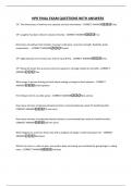 HPR FINAL EXAM QUESTIONS WITH ANSWERS